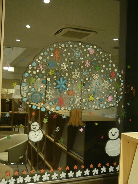 冬の飾りつけ 島根大学附属図書館
